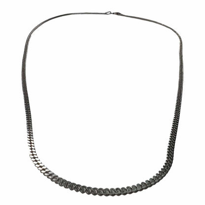 CURB - Neck Chain - Rhodium Plated - 550mm - Spiral USA