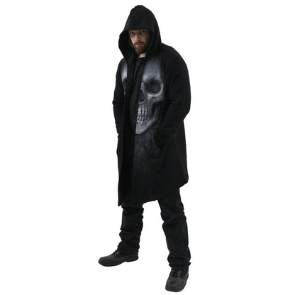 SOLEMN SKULL - Occult Hooded Cardigan - Spiral USA