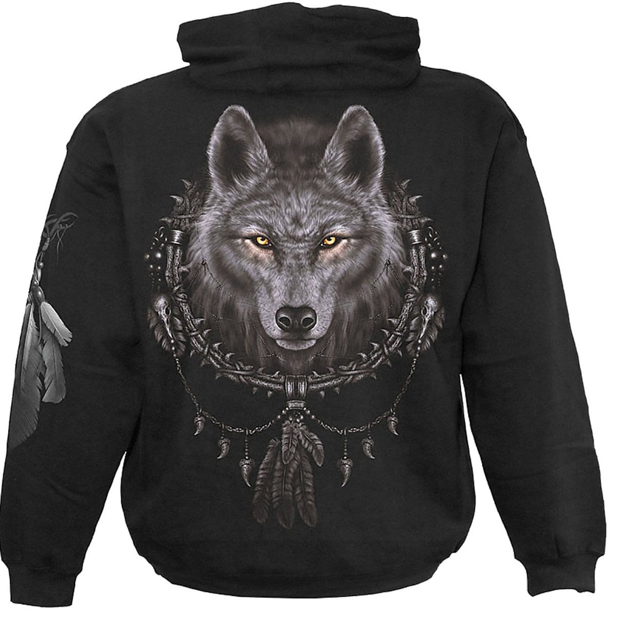 WOLF DREAMS - Hoody Black - Spiral USA