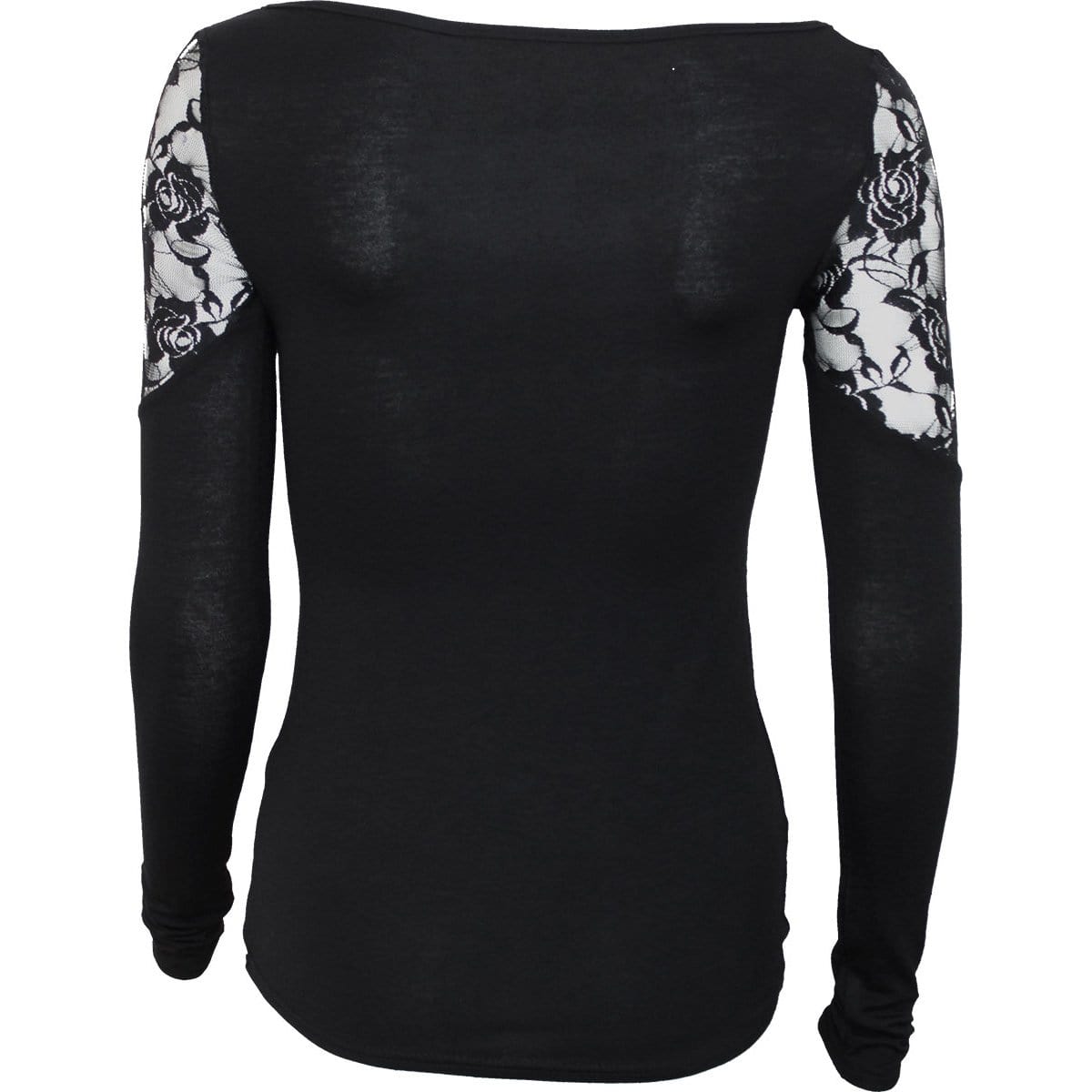 WAISTED CORSET - Shoulder Lace Top Black - Spiral USA