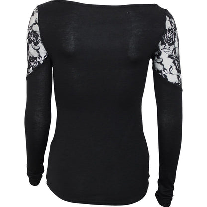 WAISTED CORSET - Shoulder Lace Top Black - Spiral USA