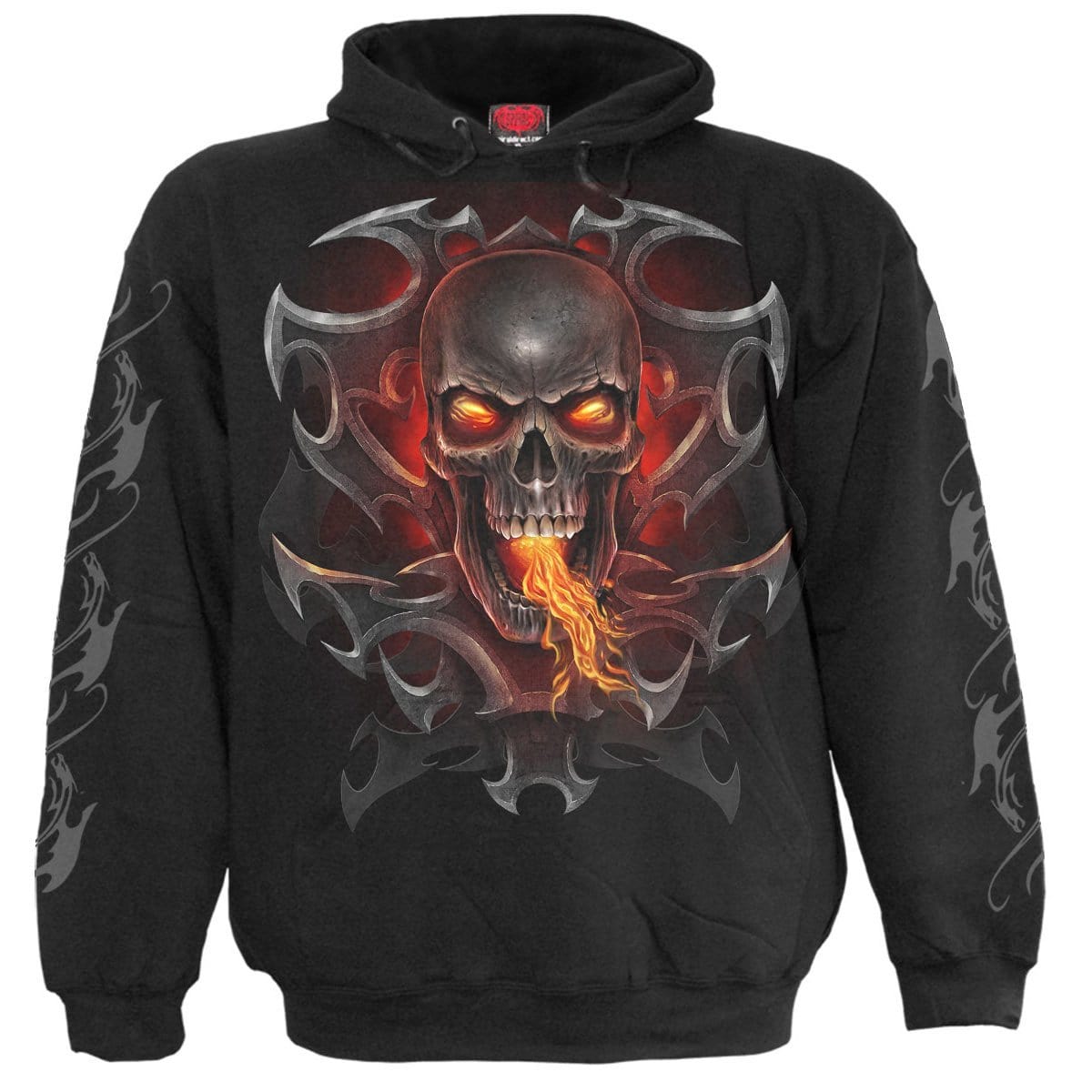 FIRE DRAGON - Hoody Black - Spiral USA