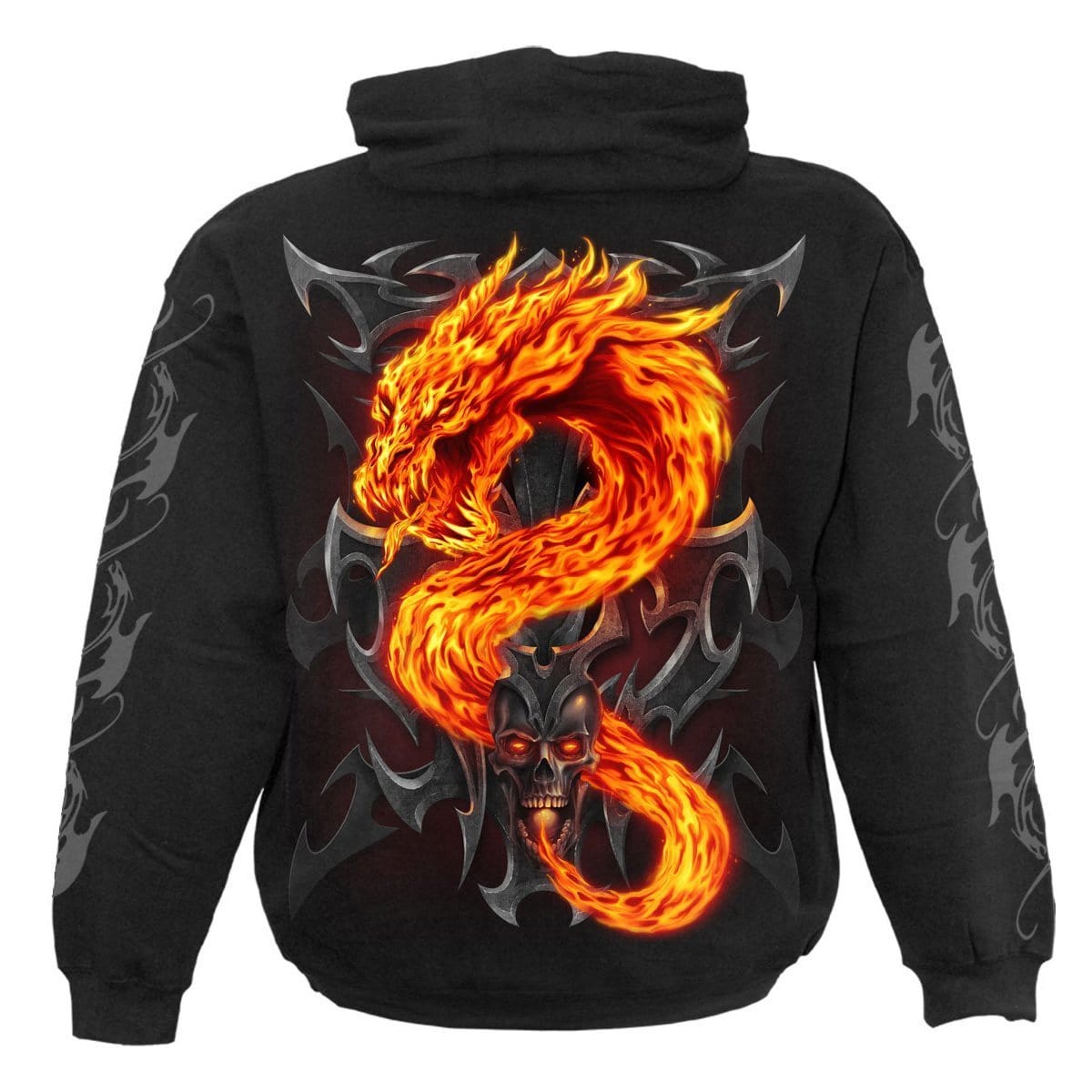 FIRE DRAGON - Hoody Black - Spiral USA