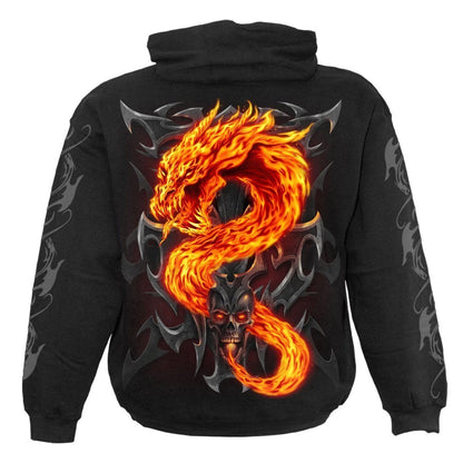 FIRE DRAGON - Hoody Black - Spiral USA