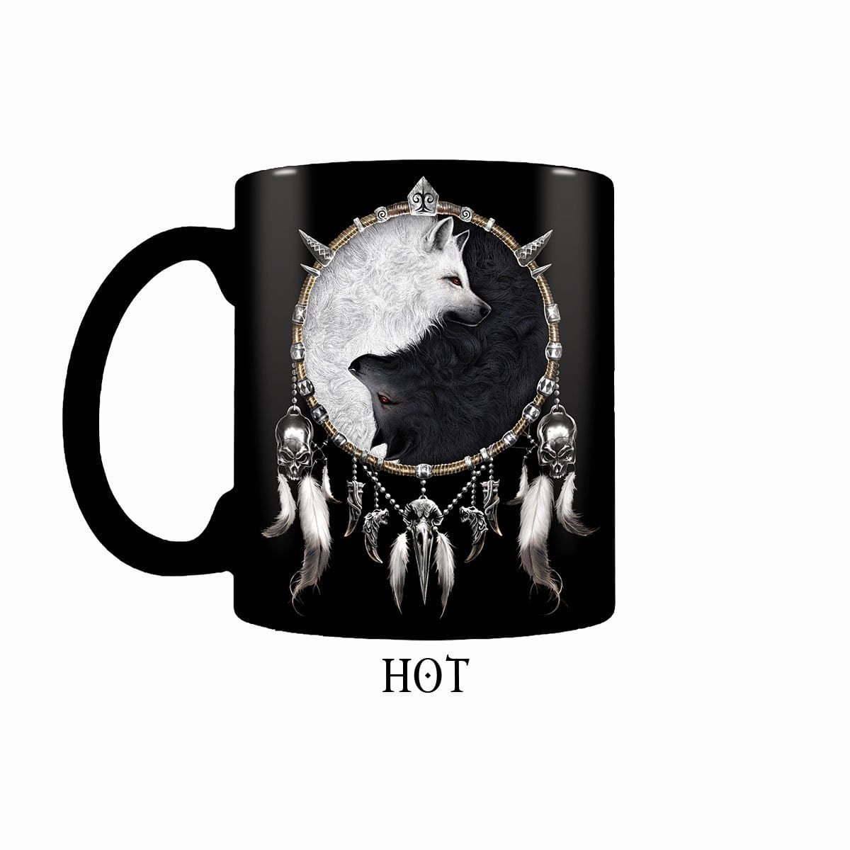 WOLF CHI - Heat Change Ceramic Coffee Mug - Gift Boxed - Spiral USA