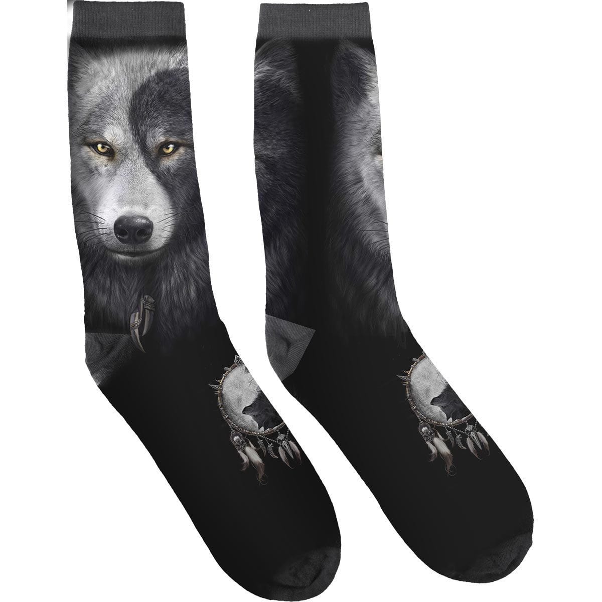 WOLF CHI - Unisex Printed Socks - Spiral USA