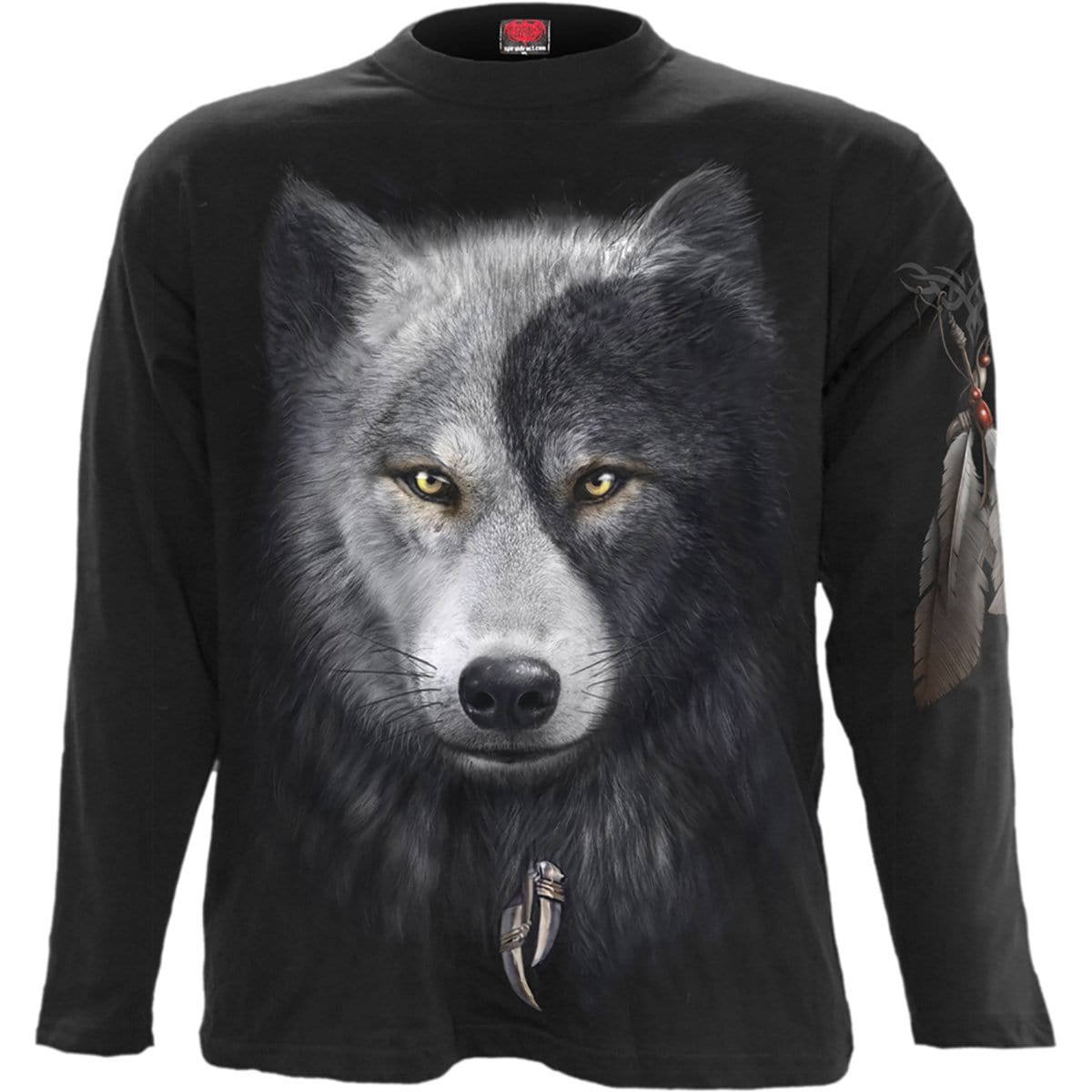 WOLF CHI - Longsleeve T-Shirt Black - Spiral USA