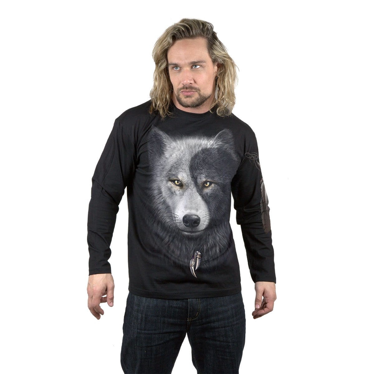 WOLF CHI - Longsleeve T-Shirt Black - Spiral USA