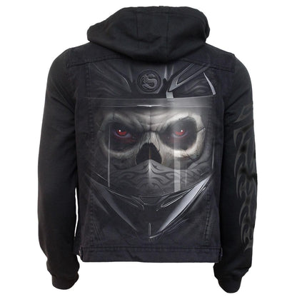 DEMON BIKER - Hooded Shacket Black - Spiral USA