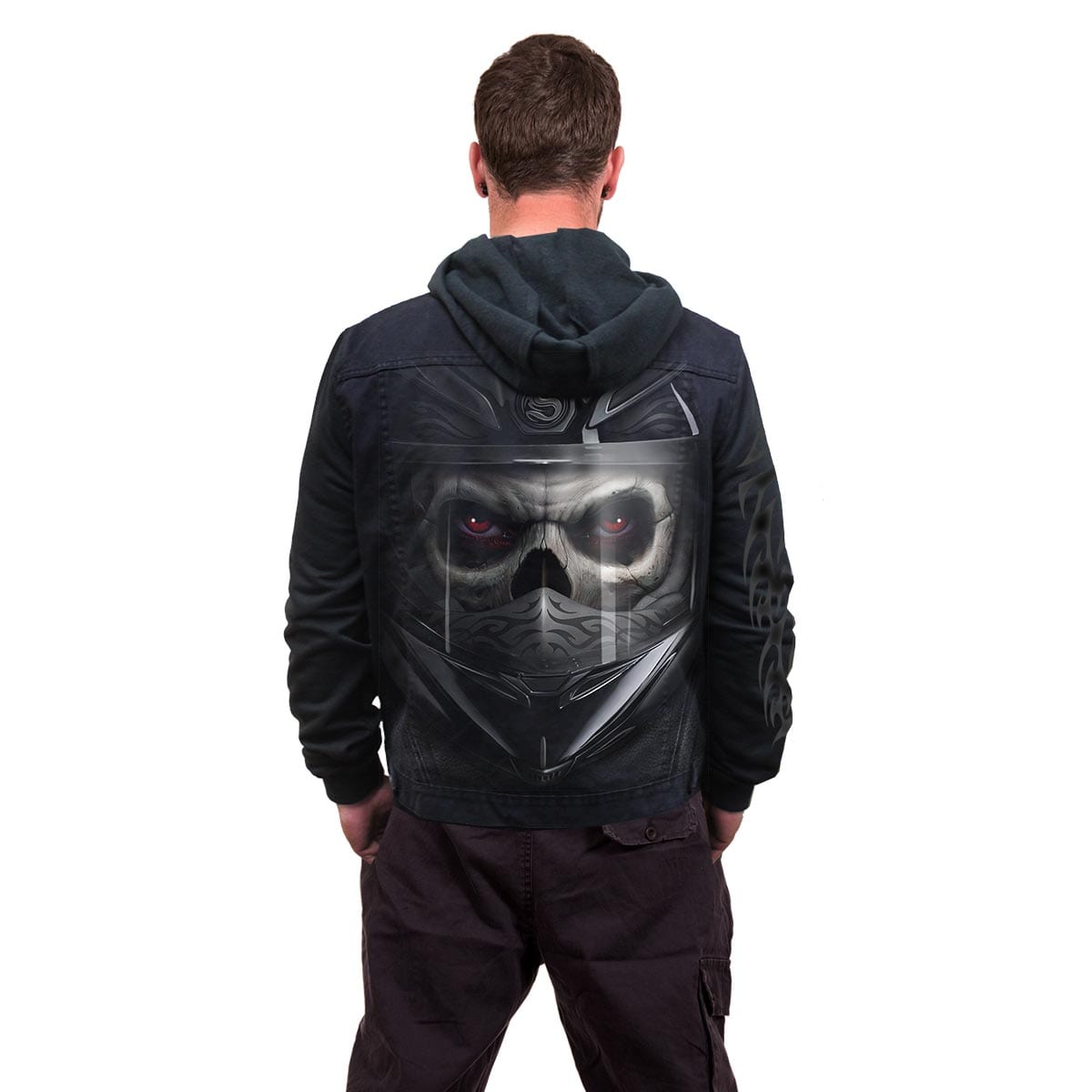 DEMON BIKER - Hooded Shacket Black - Spiral USA