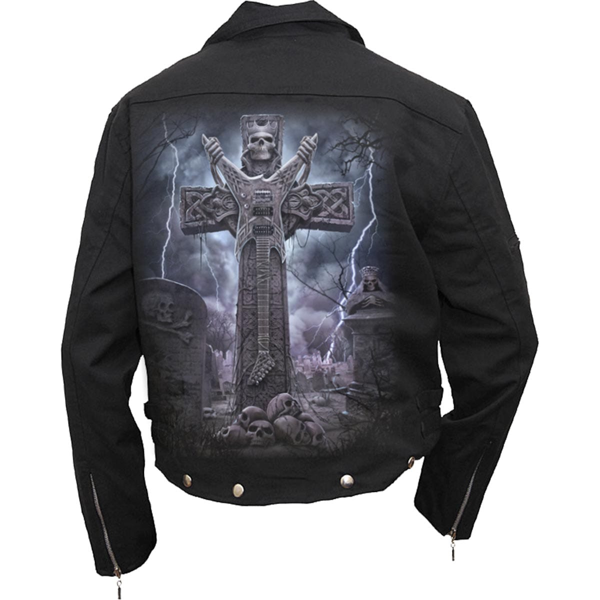 ROCK ETERNAL - Lined Biker Jacket Black - Spiral USA