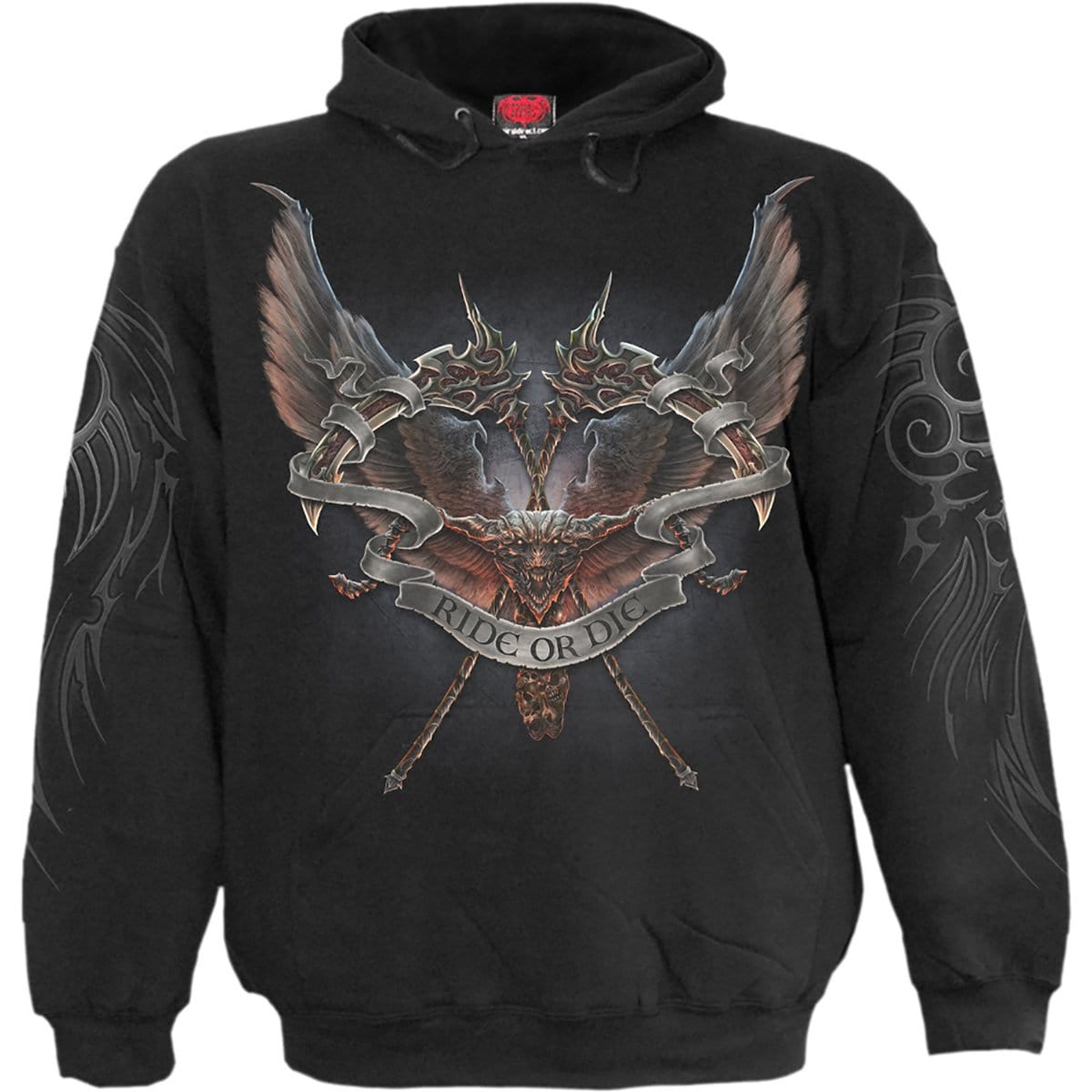 RIDE OR DIE - Hoody Black - Spiral USA