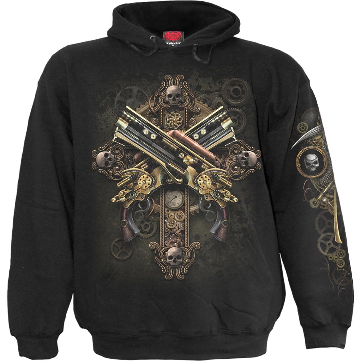 STEAMPUNK SKELETON - Hoody Black - Spiral USA