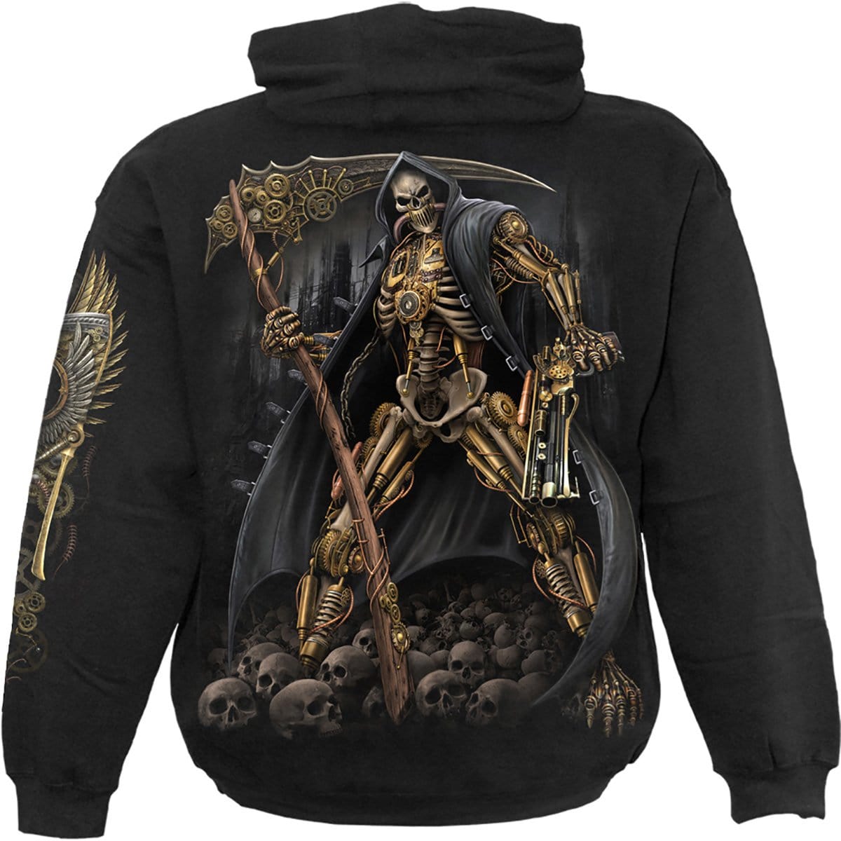 STEAMPUNK SKELETON - Hoody Black - Spiral USA