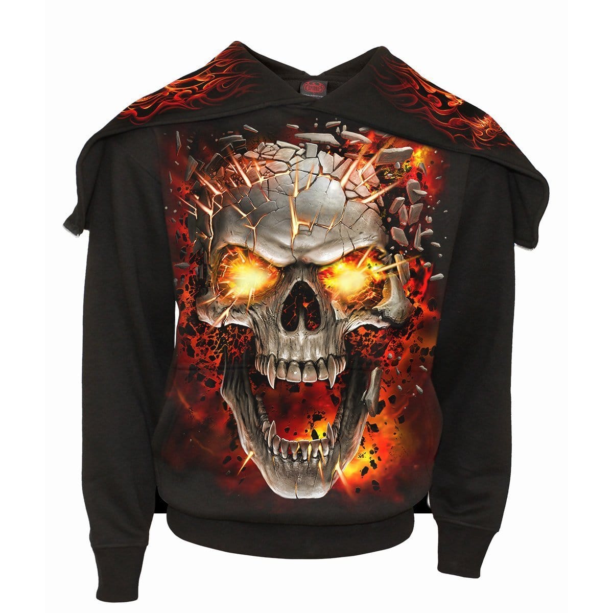 SKULL BLAST - Split Zip Hoody Black - Spiral USA