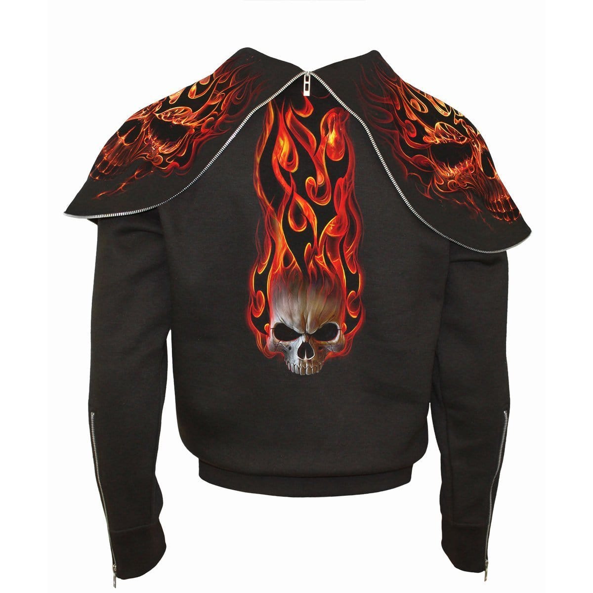 SKULL BLAST - Split Zip Hoody Black - Spiral USA