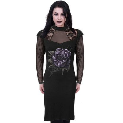 ROSE ANGELS - Lace Shoulder Corset Dress - Spiral USA