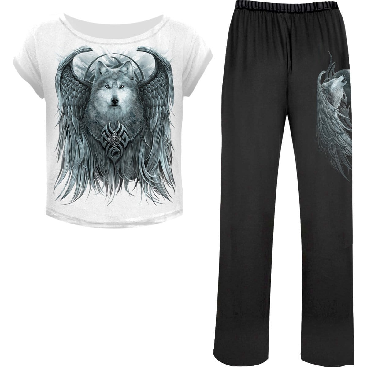 WOLF SPIRIT - 4pc Gothic Pyjama Set - Spiral USA