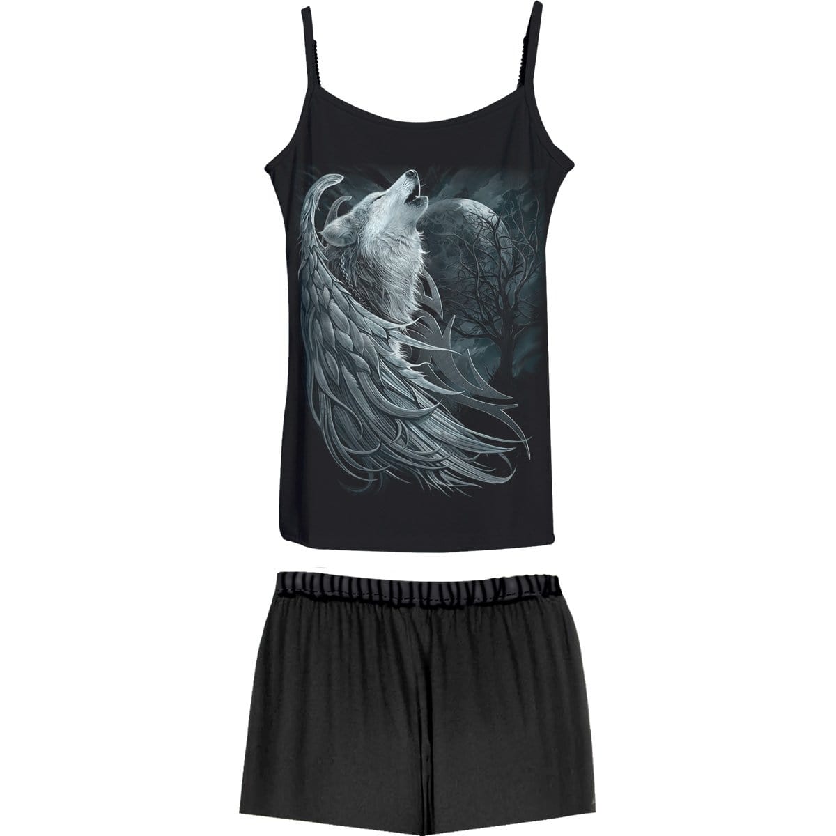 WOLF SPIRIT - 4pc Gothic Pyjama Set - Spiral USA
