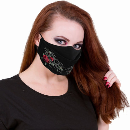 TRIBAL ROSE - Premium Cotton Fashion Mask with Adjuster - Spiral USA