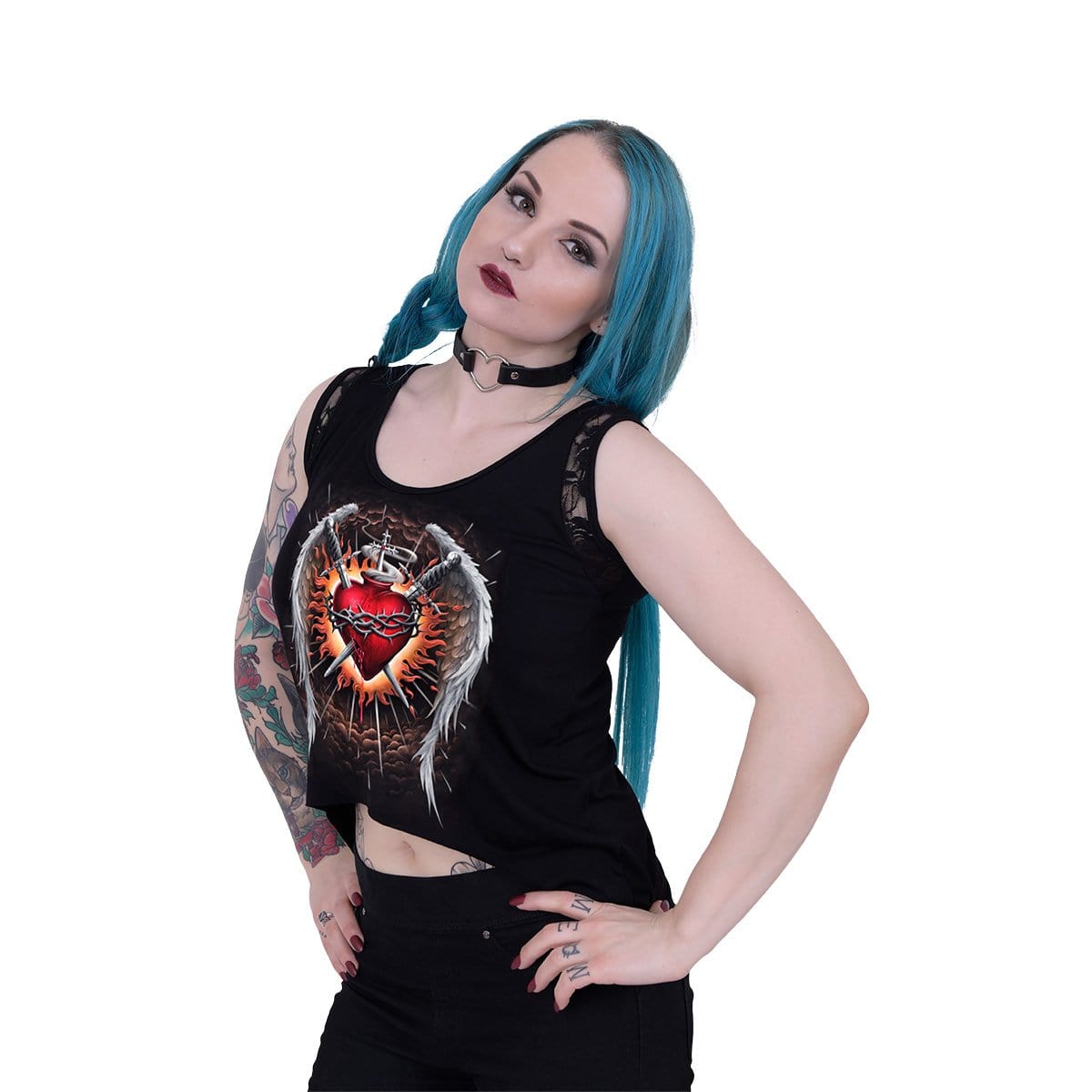 SACRED WINGS - Under-laced Skater Vest - Spiral USA