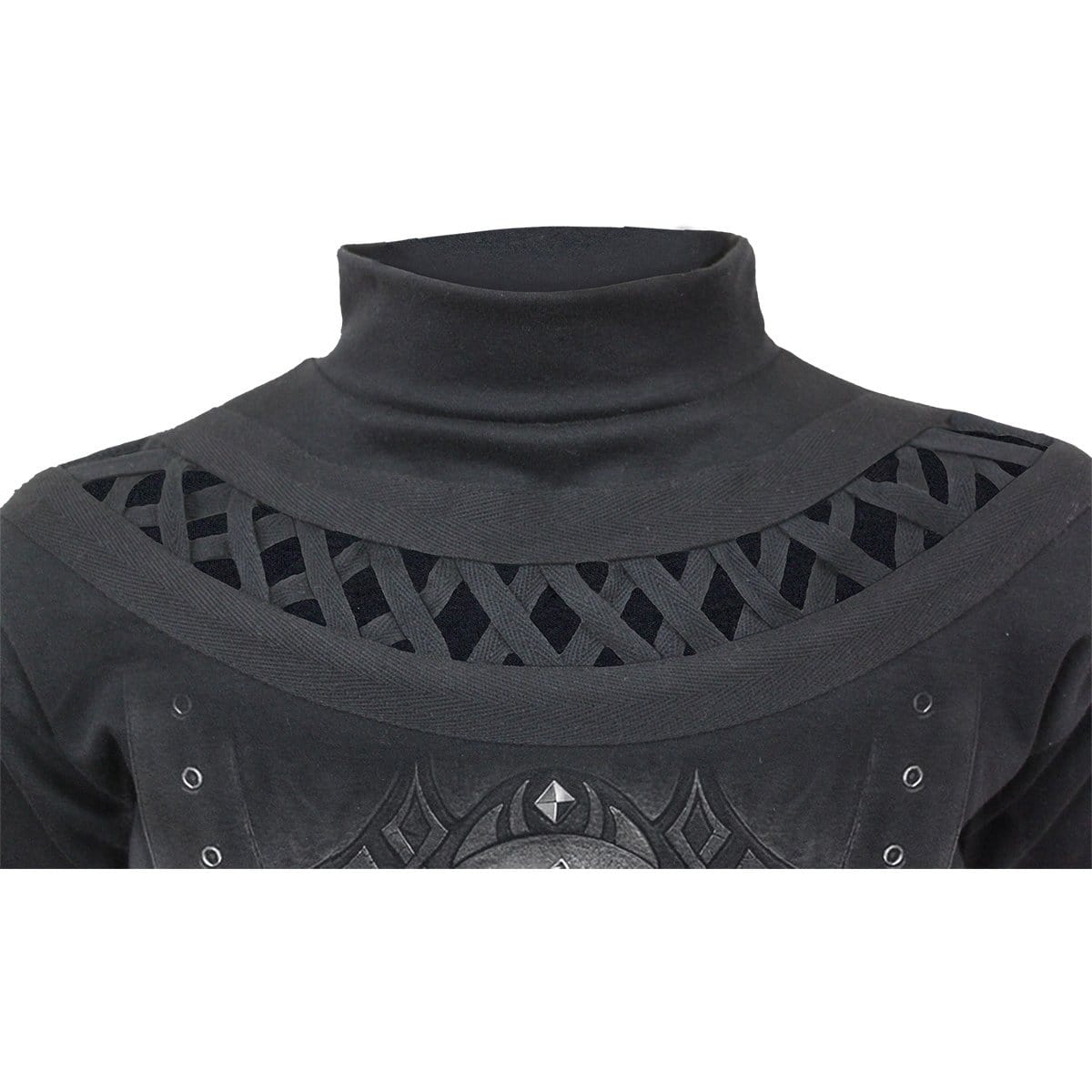STRAPPED - Watefall Slits Longsleeve Top - Spiral USA