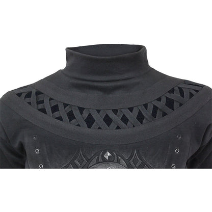 STRAPPED - Watefall Slits Longsleeve Top - Spiral USA