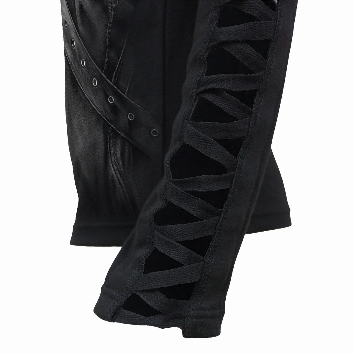 STRAPPED - Watefall Slits Longsleeve Top - Spiral USA