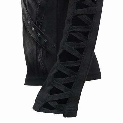 STRAPPED - Watefall Slits Longsleeve Top - Spiral USA