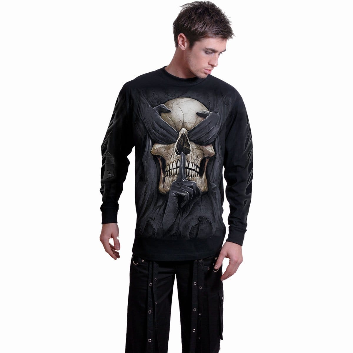 SEE NO EVIL - Longsleeve T-Shirt Black - Spiral USA