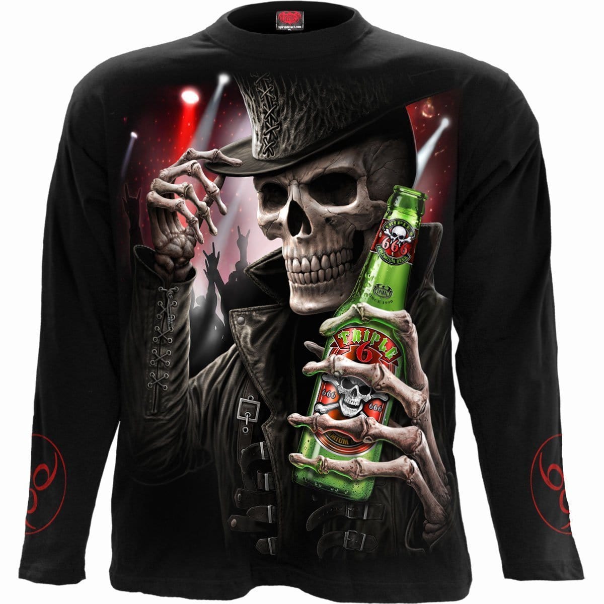 TRIPLE 6 - Longsleeve T-Shirt Black - Spiral USA