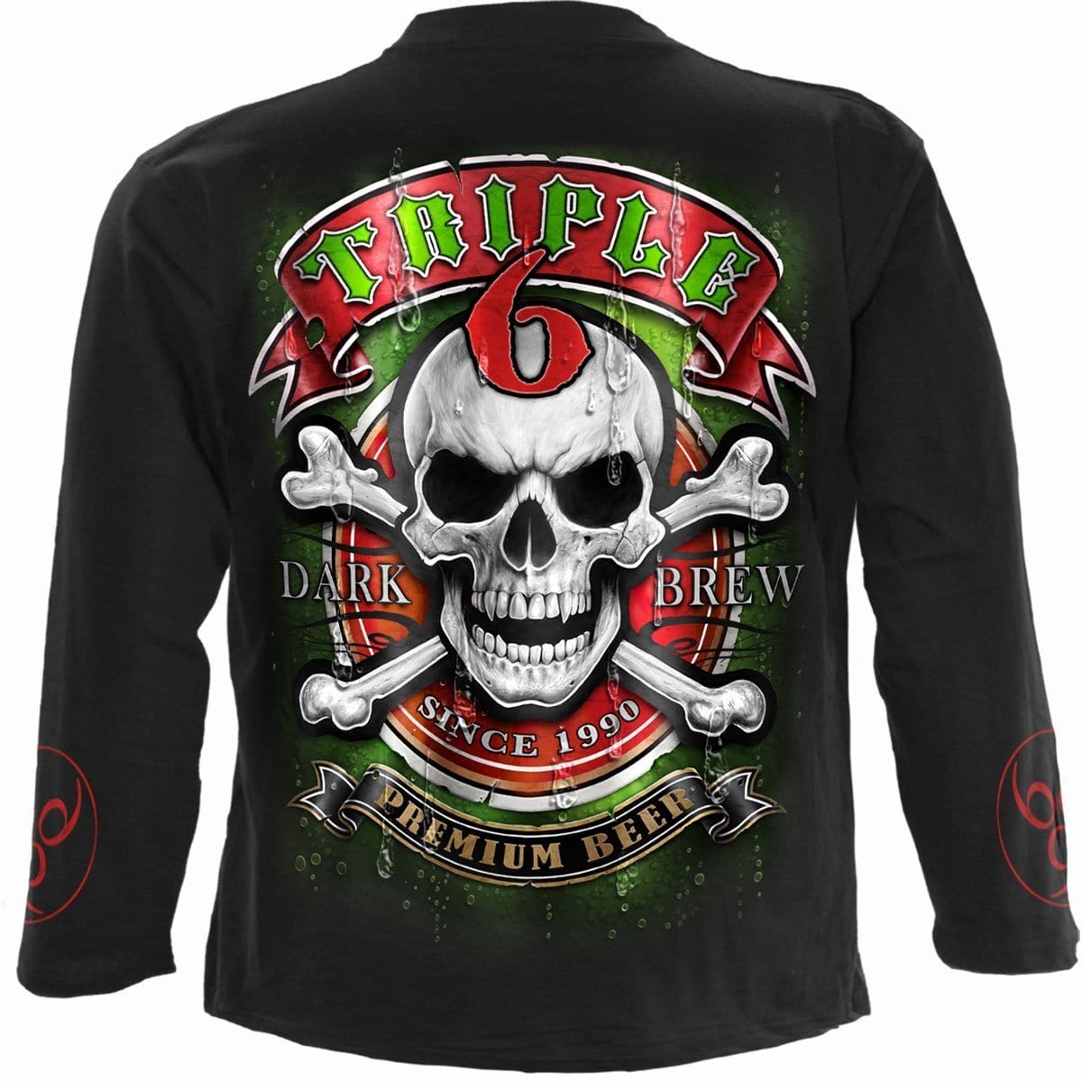 TRIPLE 6 - Longsleeve T-Shirt Black - Spiral USA