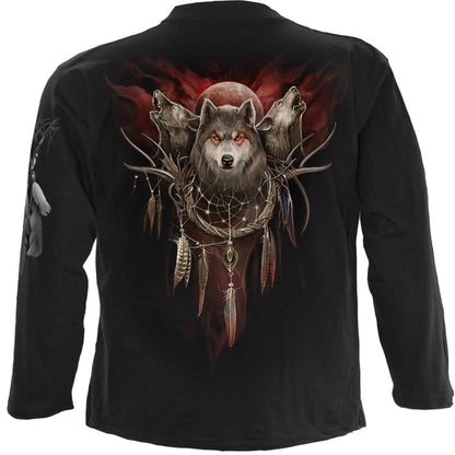CRY OF THE WOLF - Longsleeve T-Shirt Black - Spiral USA