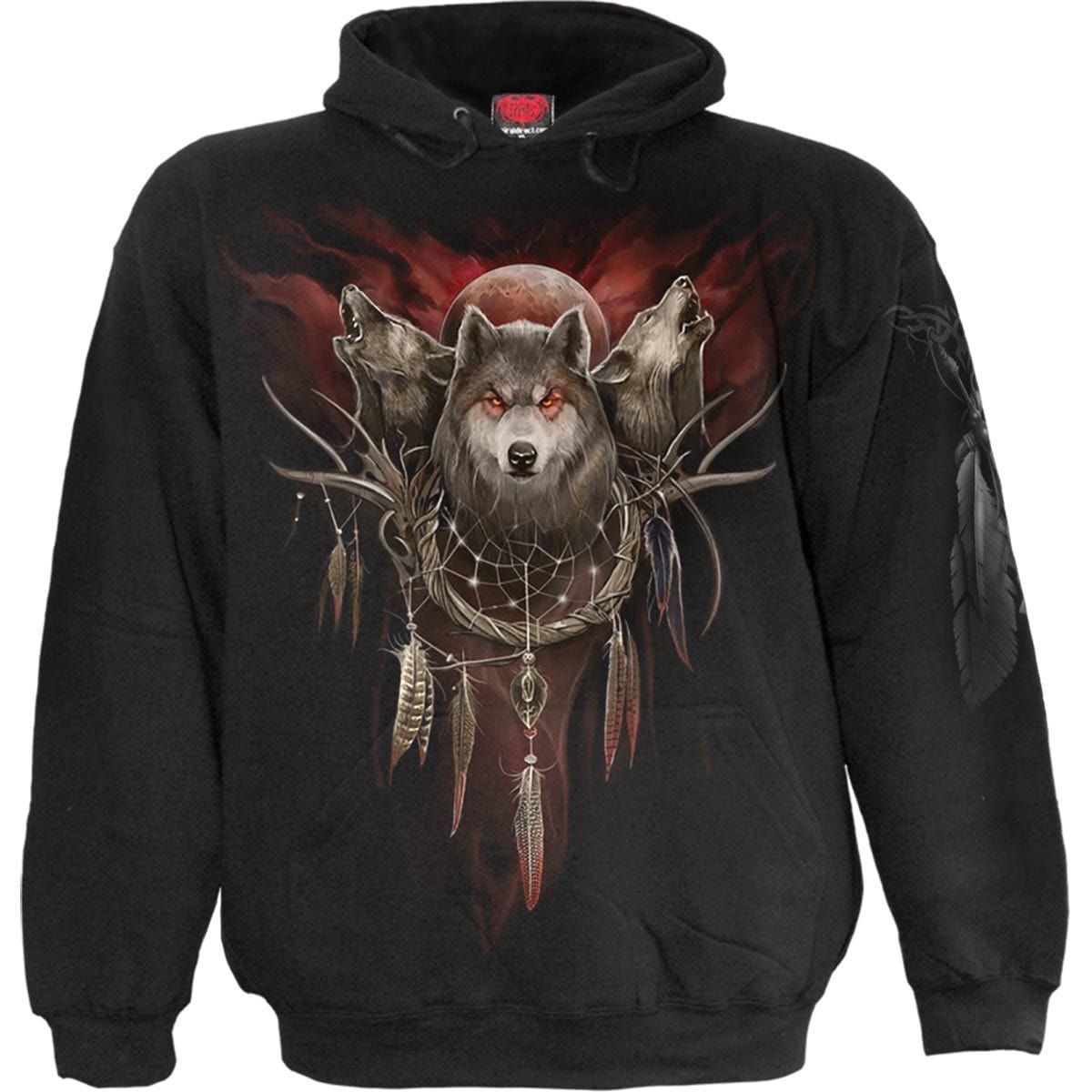 CRY OF THE WOLF - Hoody Black - Spiral USA