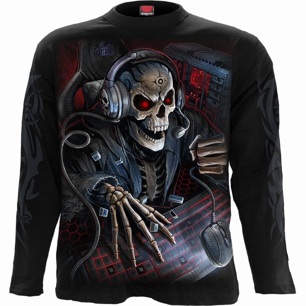 PC GAMER - Longsleeve T-Shirt Black - Spiral USA