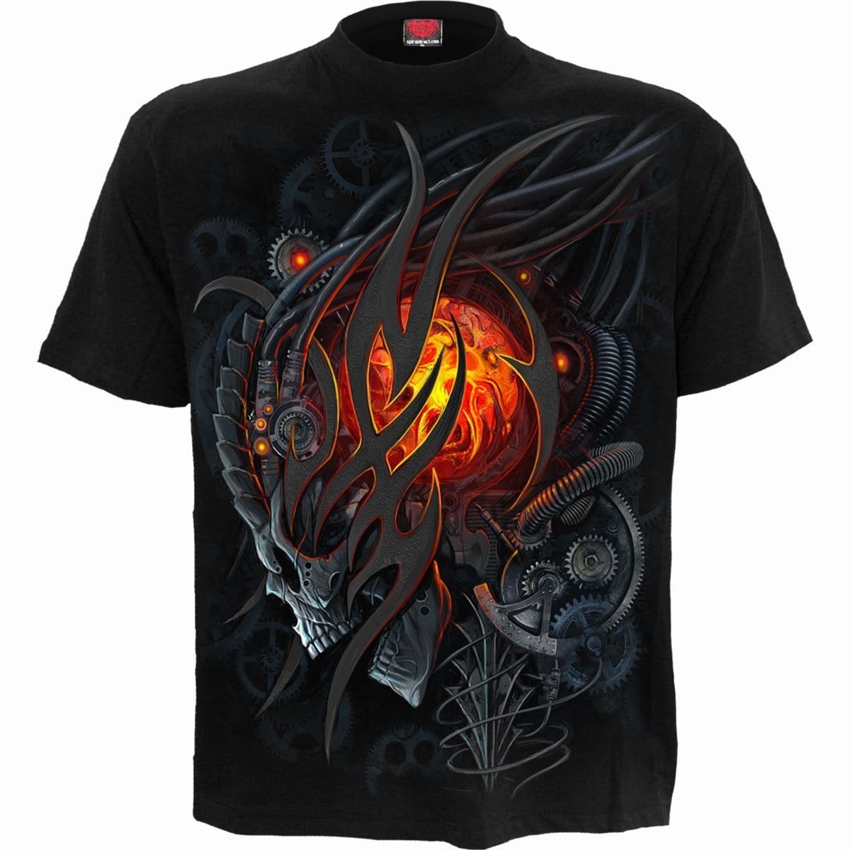 STEAMPUNK SKULL - T-Shirt Black - Spiral USA