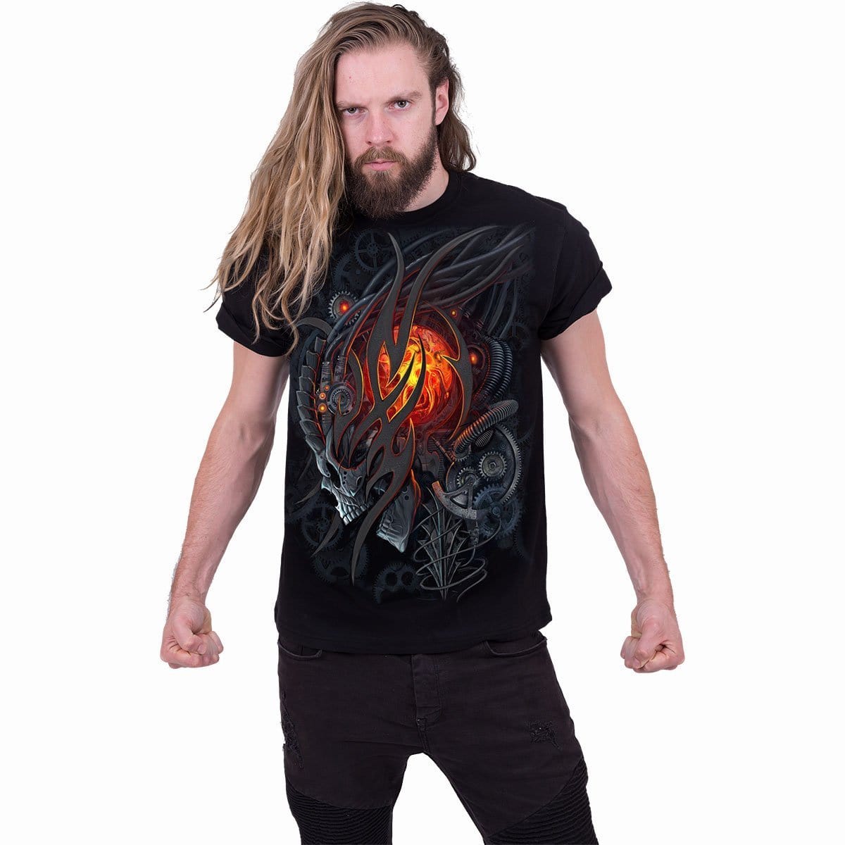 STEAMPUNK SKULL - T-Shirt Black - Spiral USA