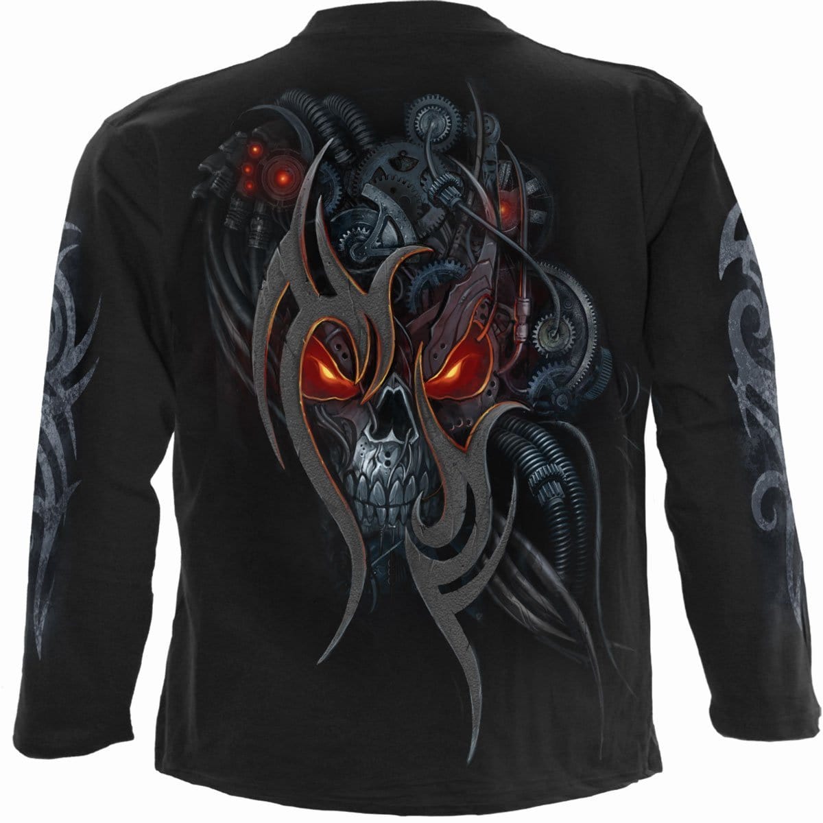 STEAMPUNK SKULL - Longsleeve T-Shirt Black - Spiral USA