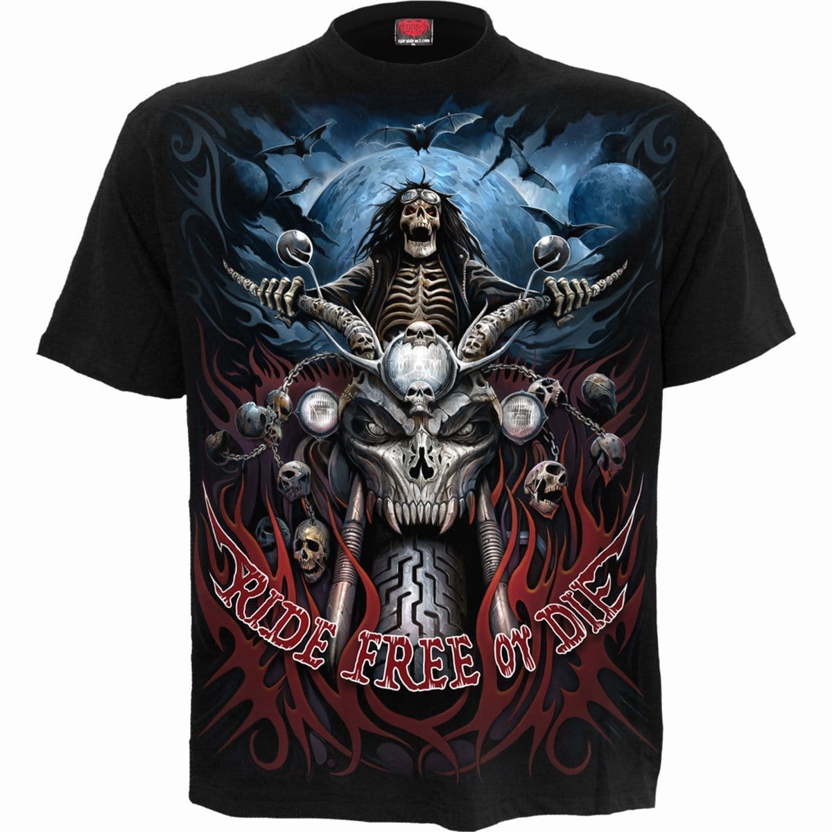 RIDE FREE - T-Shirt Black - Spiral USA