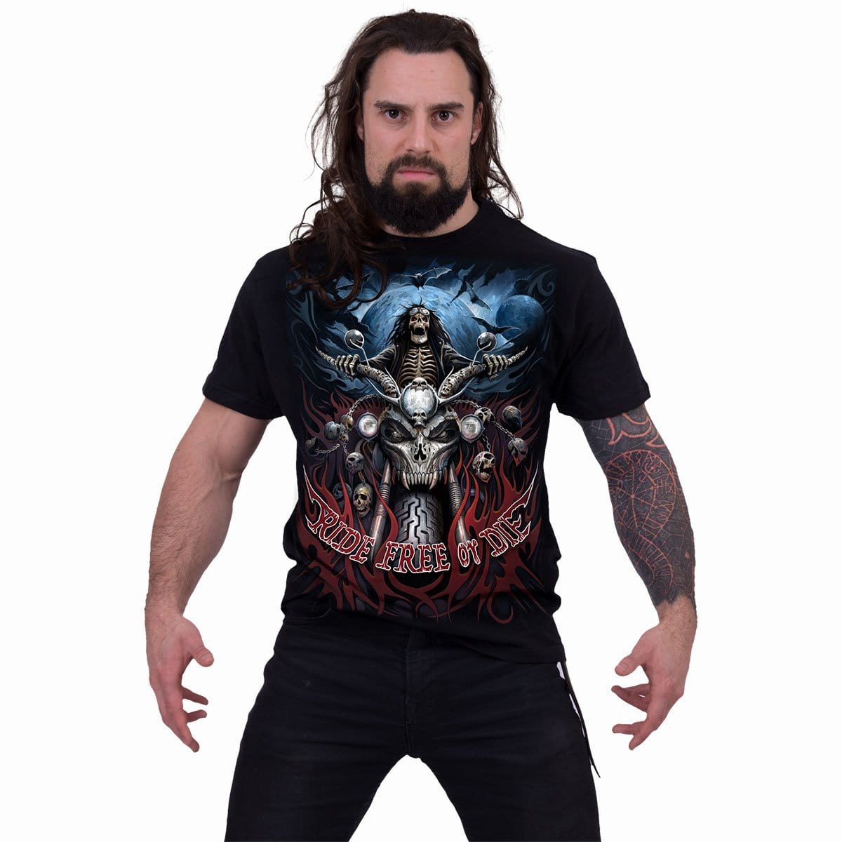 RIDE FREE - T-Shirt Black - Spiral USA