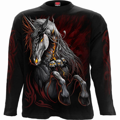 INFERNAL UNICORN - Longsleeve T-Shirt Black - Spiral USA