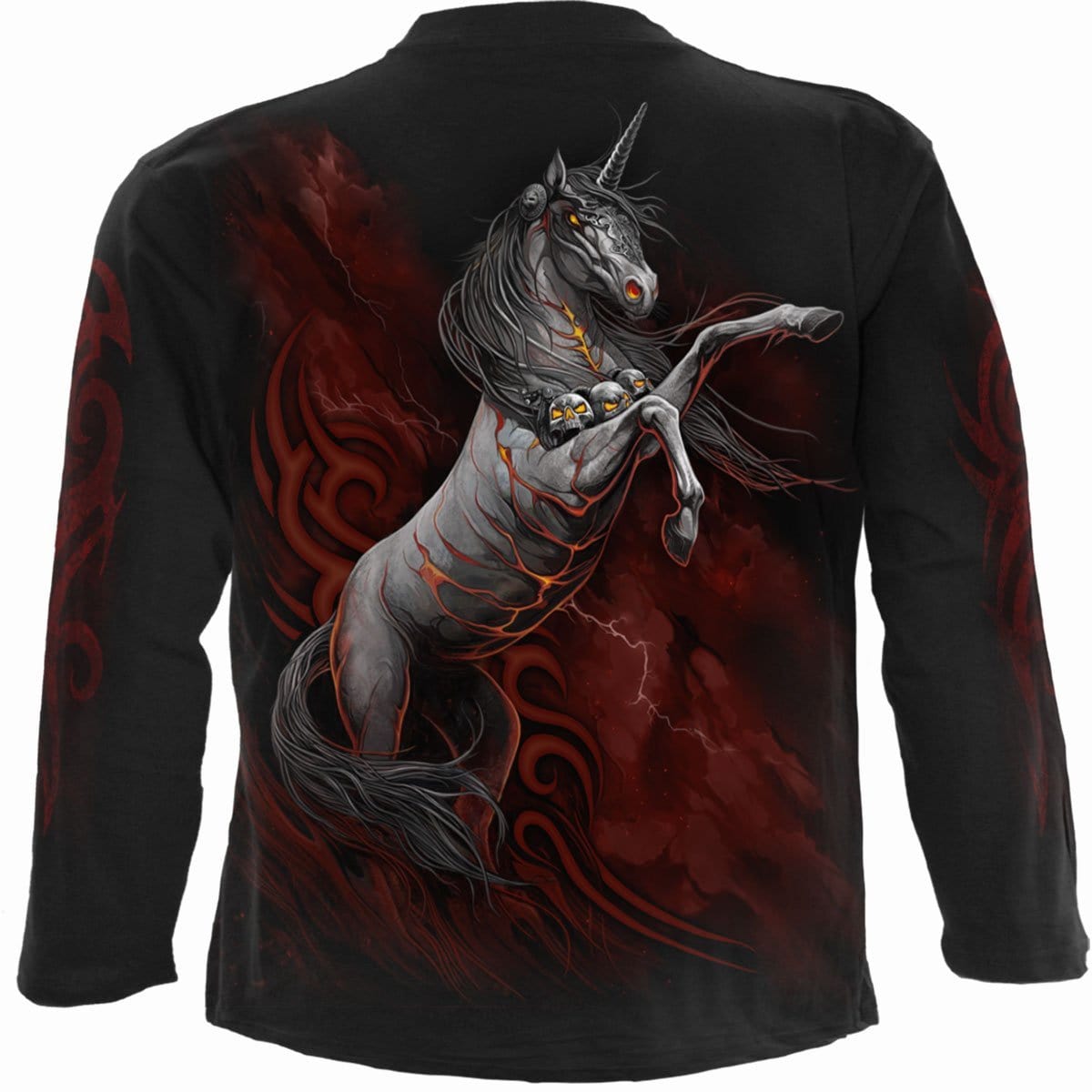 INFERNAL UNICORN - Longsleeve T-Shirt Black - Spiral USA