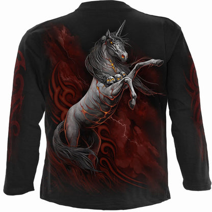 INFERNAL UNICORN - Longsleeve T-Shirt Black - Spiral USA