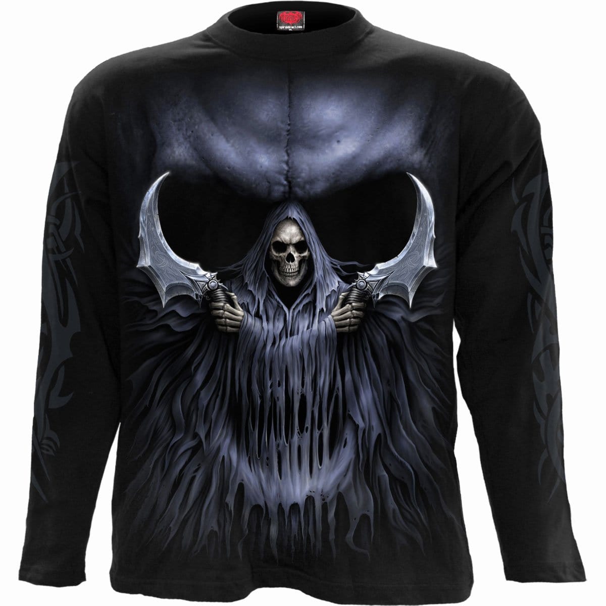 DOUBLE DEATH - Longsleeve T-Shirt Black - Spiral USA