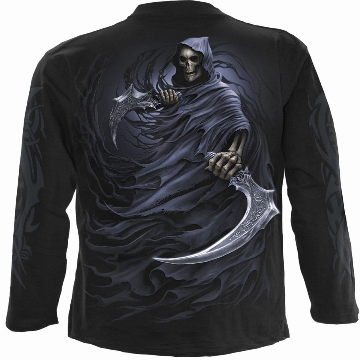 DOUBLE DEATH - Longsleeve T-Shirt Black - Spiral USA