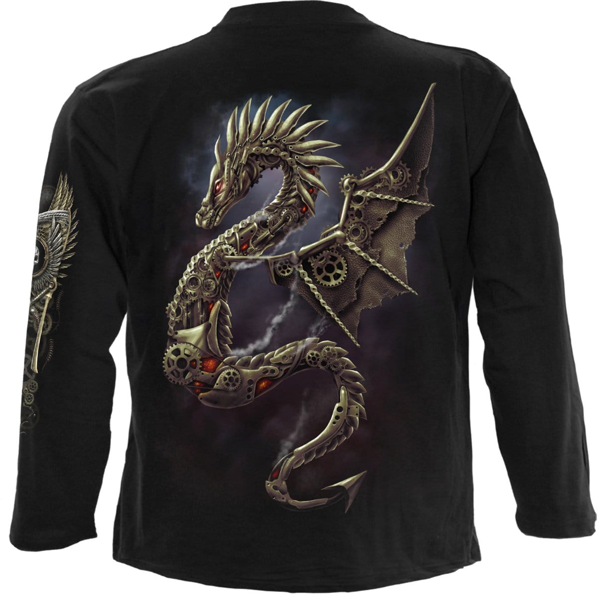 DRAGON COGS - Longsleeve T-Shirt Black - Spiral USA