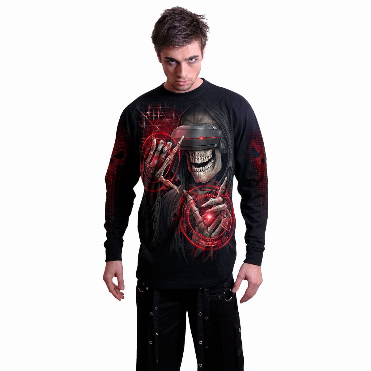 CYBER DEATH - Longsleeve T-Shirt Black - Spiral USA