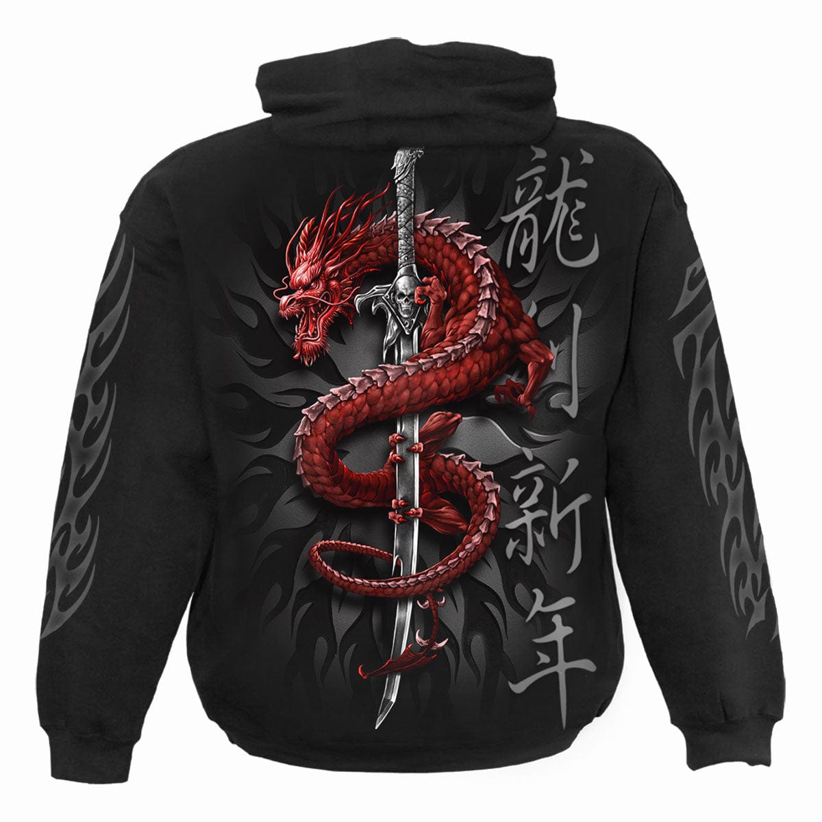 ORIENTAL DRAGON  - Hoody Black - Spiral USA