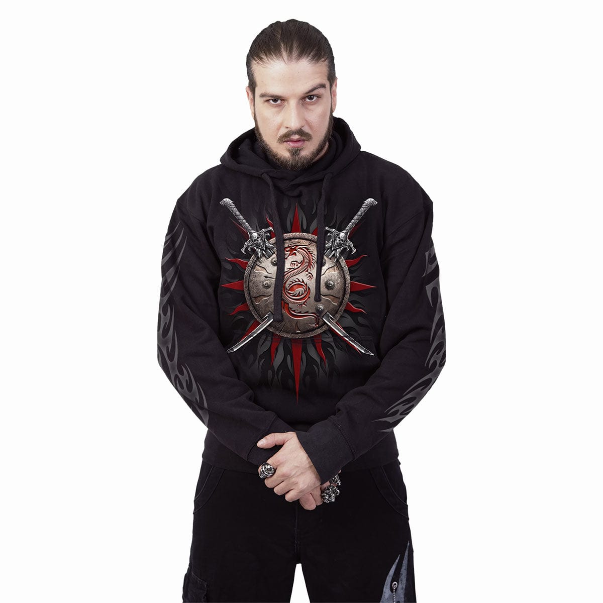 ORIENTAL DRAGON  - Hoody Black - Spiral USA