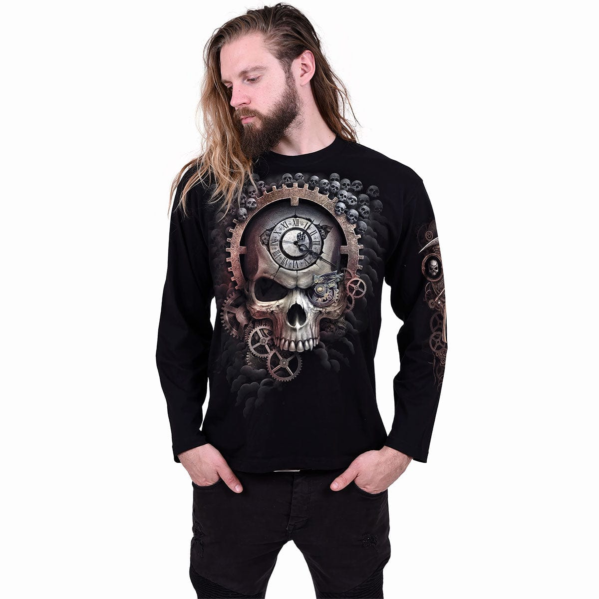 REAPER TIME - Longsleeve T-Shirt Black - Spiral USA